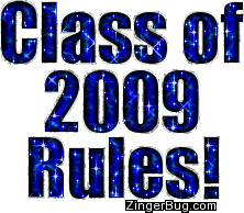 Click to get the codes for this image. Class Of 2009 Rules Blue Glitter Text, Class Of 2009 Free glitter graphic image designed for posting on Facebook, Twitter or any forum or blog.