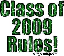 Click to get the codes for this image. Class Of 2009 Rules Green Glitter Text, Class Of 2009 Free glitter graphic image designed for posting on Facebook, Twitter or any forum or blog.