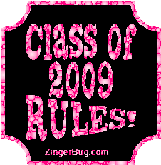 Click to get the codes for this image. Class Of 2009 Rules Pink Bubbles Plaque Glitter Graphic, Class Of 2009 Free glitter graphic image designed for posting on Facebook, Twitter or any forum or blog.