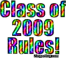 Click to get the codes for this image. Class Of 2009 Rules Rainbow Glitter Text, Class Of 2009 Free glitter graphic image designed for posting on Facebook, Twitter or any forum or blog.