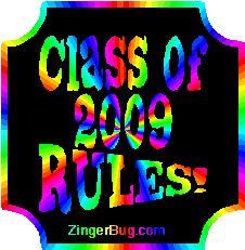 Click to get the codes for this image. Class Of 2009 Rules Rainbow Plaque Glitter Graphic, Class Of 2009 Free glitter graphic image designed for posting on Facebook, Twitter or any forum or blog.