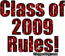 Click to get the codes for this image. Class Of 2009 Rules Red Glitter Text, Class Of 2009 Free glitter graphic image designed for posting on Facebook, Twitter or any forum or blog.