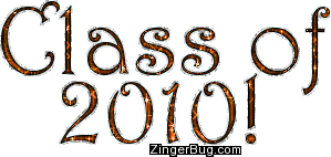 Click to get the codes for this image. Class Of 2010 Orange Glitter Text, Class Of 2010 Free glitter graphic image designed for posting on Facebook, Twitter or any forum or blog.