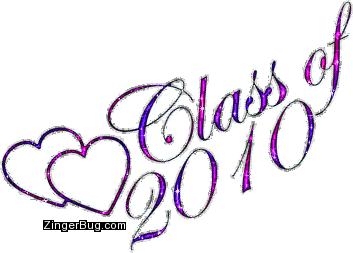Click to get the codes for this image. Class Of 2010 Pink Purple Glitter With Hearts, Class Of 2010 Free glitter graphic image designed for posting on Facebook, Twitter or any forum or blog.