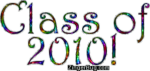 Click to get the codes for this image. Class Of 2010 Rainbow Glitter Text, Class Of 2010 Free glitter graphic image designed for posting on Facebook, Twitter or any forum or blog.