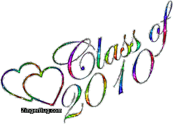 Click to get the codes for this image. Class Of 2010 Rainbow Glitter With Hearts, Class Of 2010 Free glitter graphic image designed for posting on Facebook, Twitter or any forum or blog.