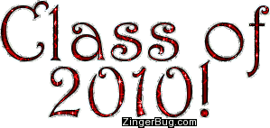 Click to get the codes for this image. Class Of 2010 Red Glitter Text, Class Of 2010 Free glitter graphic image designed for posting on Facebook, Twitter or any forum or blog.