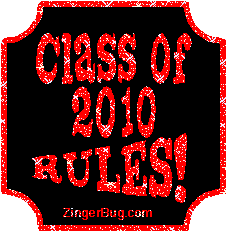 Click to get the codes for this image. Class Of 2010 Rules Red Plaque Glitter Graphic, Class Of 2010 Free glitter graphic image designed for posting on Facebook, Twitter or any forum or blog.