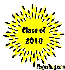 Click to get the codes for this image. Class Of 2010 Yellow Starburst Glitter Graphic, Class Of 2010 Free glitter graphic image designed for posting on Facebook, Twitter or any forum or blog.