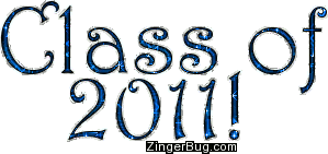 Click to get the codes for this image. Class Of 2011 Blue Glitter Text, Class Of 2011 Free glitter graphic image designed for posting on Facebook, Twitter or any forum or blog.