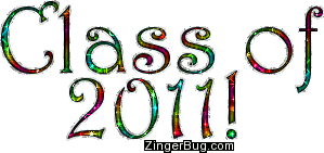 Click to get the codes for this image. Class Of 2011 Colorful Glitter Text, Class Of 2011 Free glitter graphic image designed for posting on Facebook, Twitter or any forum or blog.
