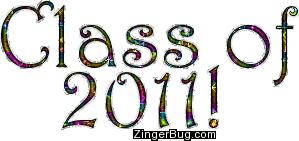 Click to get the codes for this image. Class Of 2011 Multi Colored Glitter Text, Class Of 2011 Free glitter graphic image designed for posting on Facebook, Twitter or any forum or blog.