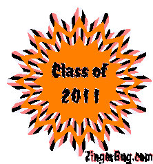 Click to get the codes for this image. Class Of 2011 Orange Starburst Glitter Graphic, Class Of 2011 Free glitter graphic image designed for posting on Facebook, Twitter or any forum or blog.