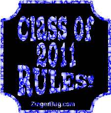 Click to get the codes for this image. Class Of 2011 Rules Blue Bubbles Plaque Glitter Graphic, Class Of 2011 Free glitter graphic image designed for posting on Facebook, Twitter or any forum or blog.