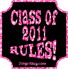 Click to get the codes for this image. Class Of 2011 Rules Pink Bubbles Plaque Glitter Graphic, Class Of 2011 Free glitter graphic image designed for posting on Facebook, Twitter or any forum or blog.