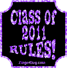 Click to get the codes for this image. Class Of 2011 Rules Purple Bubbles Plaque Glitter Graphic, Class Of 2011 Free glitter graphic image designed for posting on Facebook, Twitter or any forum or blog.