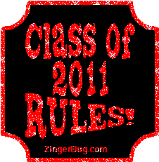 Click to get the codes for this image. Class Of 2011 Rules Red Plaque Glitter Graphic, Class Of 2011 Free glitter graphic image designed for posting on Facebook, Twitter or any forum or blog.