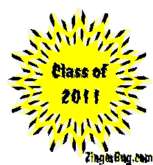 Click to get the codes for this image. Class Of 2011 Yellow Starburst Glitter Graphic, Class Of 2011 Free glitter graphic image designed for posting on Facebook, Twitter or any forum or blog.