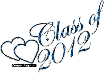 Click to get the codes for this image. Class Of 2012 Blue Glitter With Hearts, Class Of 2012 Free glitter graphic image designed for posting on Facebook, Twitter or any forum or blog.