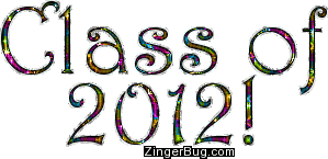 Click to get the codes for this image. Class Of 2012 Multi Colored Glitter Text, Class Of 2012 Free glitter graphic image designed for posting on Facebook, Twitter or any forum or blog.