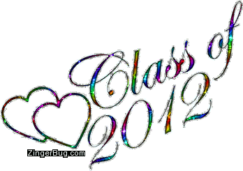 Click to get the codes for this image. Class Of 2012 Rainbow Glitter With Hearts, Class Of 2012 Free glitter graphic image designed for posting on Facebook, Twitter or any forum or blog.