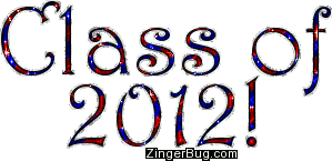 Click to get the codes for this image. Class Of 2012 Red White And Blue Glitter Text, Class Of 2012 Free glitter graphic image designed for posting on Facebook, Twitter or any forum or blog.