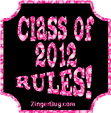 Click to get the codes for this image. Class Of 2012 Rules Pink Bubbles Plaque Glitter Graphic, Class Of 2012 Free glitter graphic image designed for posting on Facebook, Twitter or any forum or blog.
