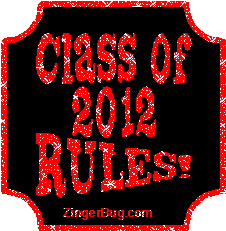 Click to get the codes for this image. Class Of 2012 Rules Red Plaque Glitter Graphic, Class Of 2012 Free glitter graphic image designed for posting on Facebook, Twitter or any forum or blog.