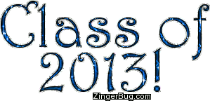 Click to get the codes for this image. Class Of 2013 Blue Glitter Text, Class Of 2013 Free glitter graphic image designed for posting on Facebook, Twitter or any forum or blog.