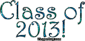 Click to get the codes for this image. Class Of 2013 Blue Green Glitter Text, Class Of 2013 Free glitter graphic image designed for posting on Facebook, Twitter or any forum or blog.