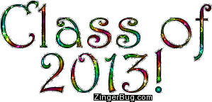 Click to get the codes for this image. Class Of 2013 Colorful Glitter Text, Class Of 2013 Free glitter graphic image designed for posting on Facebook, Twitter or any forum or blog.