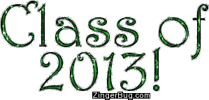 Click to get the codes for this image. Class Of 2013 Green Glitter Text, Class Of 2013 Free glitter graphic image designed for posting on Facebook, Twitter or any forum or blog.