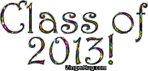 Click to get the codes for this image. Class Of 2013 Multi Colored Glitter Text, Class Of 2013 Free glitter graphic image designed for posting on Facebook, Twitter or any forum or blog.