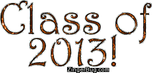 Click to get the codes for this image. Class Of 2013 Orange Glitter Text, Class Of 2013 Free glitter graphic image designed for posting on Facebook, Twitter or any forum or blog.