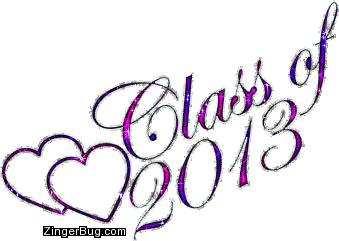 Click to get the codes for this image. Class Of 2013 Pink Purple Glitter With Hearts, Class Of 2013 Free glitter graphic image designed for posting on Facebook, Twitter or any forum or blog.