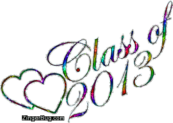 Click to get the codes for this image. Class Of 2013 Rainbow Glitter With Hearts, Class Of 2013 Free glitter graphic image designed for posting on Facebook, Twitter or any forum or blog.