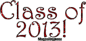 Click to get the codes for this image. Class Of 2013 Red Glitter Text, Class Of 2013 Free glitter graphic image designed for posting on Facebook, Twitter or any forum or blog.