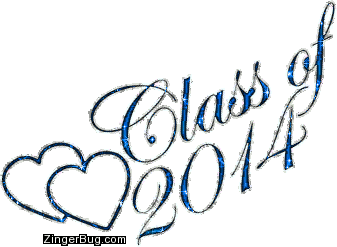 Click to get the codes for this image. Class Of 2014 Blue Glitter With Hearts, Class Of 2014 Free glitter graphic image designed for posting on Facebook, Twitter or any forum or blog.