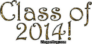 Click to get the codes for this image. Class Of 2014 Gold Glitter Text, Class Of 2014 Free glitter graphic image designed for posting on Facebook, Twitter or any forum or blog.
