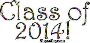 Click to get the codes for this image. Class Of 2014 Multi Colored Glitter Text, Class Of 2014 Free glitter graphic image designed for posting on Facebook, Twitter or any forum or blog.