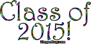 Click to get the codes for this image. Class Of 2015 Rainbow Glitter Text, Class Of 2015 Free glitter graphic image designed for posting on Facebook, Twitter or any forum or blog.