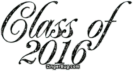 Click to get the codes for this image. Class Of 2016 Black Glitter Script, Class Of 2016 Free glitter graphic image designed for posting on Facebook, Twitter or any forum or blog.