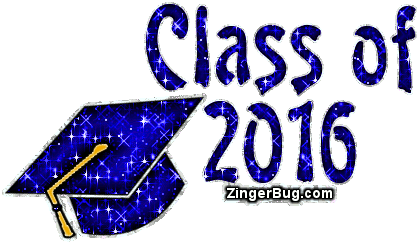 Click to get the codes for this image. Class Of 2016 Blue Glitter Text With Graduation Cap, Class Of 2016 Glitter Graphic, Comment, Meme, GIF or Greeting