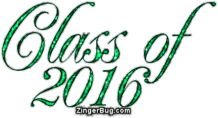Click to get the codes for this image. Class Of 2016 Green Glitter Script, Class Of 2016 Free glitter graphic image designed for posting on Facebook, Twitter or any forum or blog.