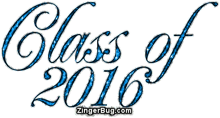 Click to get the codes for this image. Class Of 2016 Light Blue Glitter Script, Class Of 2016 Glitter Graphic, Comment, Meme, GIF or Greeting