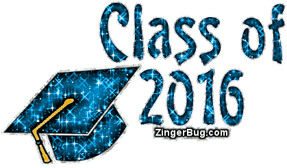 Click to get the codes for this image. Class Of 2016 Light Blue Glitter Text With Graduation Cap, Class Of 2016 Free glitter graphic image designed for posting on Facebook, Twitter or any forum or blog.
