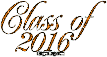 Click to get the codes for this image. Class Of 2016 Orange Glitter Script, Class Of 2016 Free glitter graphic image designed for posting on Facebook, Twitter or any forum or blog.
