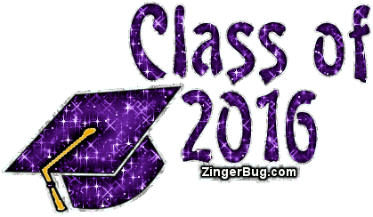 Click to get the codes for this image. Class Of 2016 Purple Glitter Text With Graduation Cap, Class Of 2016 Glitter Graphic, Comment, Meme, GIF or Greeting