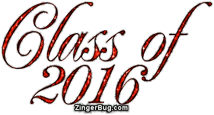 Click to get the codes for this image. Class Of 2016 Red Glitter Script, Class Of 2016 Free glitter graphic image designed for posting on Facebook, Twitter or any forum or blog.