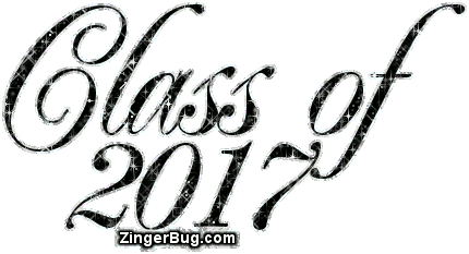 Click to get the codes for this image. Class Of 2017 Black Glitter Script, Class Of 2017 Free glitter graphic image designed for posting on Facebook, Twitter or any forum or blog.